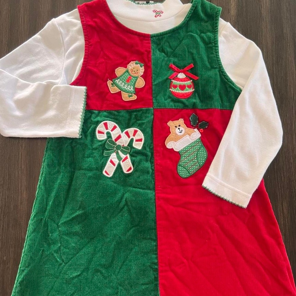 Girl's Rare Editions Christmas Dress size 5